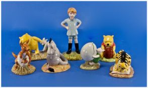 Royal Doulton Collection Of Winnie The Pooh Figurines Comprising WP1, WP2, WP5, WP6, WP7, WP8 & WP9