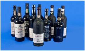 10 Bottles Of Port Comprising 3 x Taylors 10 Years Old, Quinta Da Mesquita Tawny, Royal Oporto