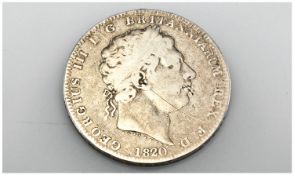 George IV Silver Crown, date 1820. Fine condition.