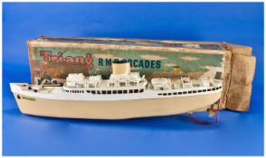 Triang Vintage Original Boxed Model Boat, `RMS Orcades` electric powered.