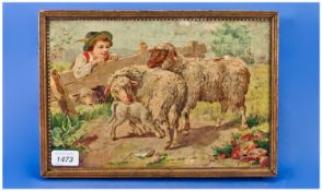 Early 20thC Block Jigsaw Puzzle, Made Up Of 24 Cubes, Each Side With Various Farmyard Scenes,