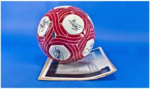 Manchester United Signed Premier League Football with certificate of authenticity. Signed by