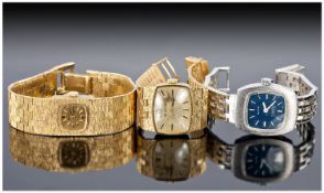3 Ladies Manual Wind Wristwatches, Comprising Bulova, Accurist & Sandoz