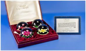 Caithness Four Seasons Limited Edition Set Of Four Paperweights. Designed by Colin Terris and hand