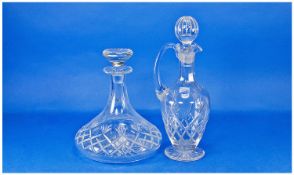 Lead Crystal Decanters, 2 in total. 10 x 13 inches high.