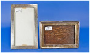 2 Silver Photo Frames, Both Fully Hallmarked, 1 William Neale Birmingham P 1914 Measuring 10`` x