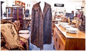 Mid Brown Russian Squirrel Three Quarter Cape, the skins placed diagonally for decorative effect,