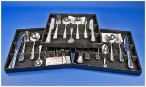 Grenadier Silversmith Good Quality Boxed Set Of Silver Plated Flatware, 3 boxes in total. As new