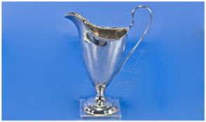 George III Silver Helmet Shaped Cream Jug Fully Hallmarked For London 1792, Height 5½ Inches,