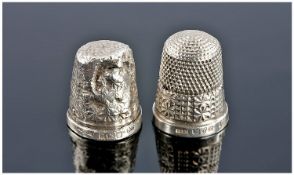 Two Silver Thimbles, A/F Both Fully Hallmarked