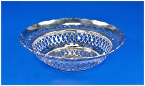 Bailey, Banks and Biddle Sterling Silver Openwork Bowl, marked sterling 952. 77.6 grams. 6 inches