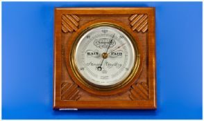 Barometer By J.D Sidall, Chester in a carved Walnut frame of the period.