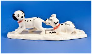 Royal Doulton 101 Dalmations Collection. Lucky And Freckles On Ice. Original box.