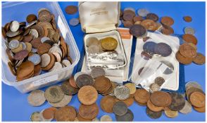 Miscellaneous Lot Of Low Value Coins, Nickel & Copper To Include A 1935 Rocking Horse Crown.