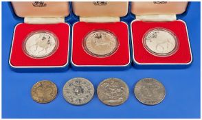 Royal Mint Silver Proof Crown Coins with box and certificate. To mark the Queens Silver Jubilee.