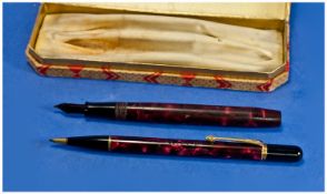 Conway Stewart Boxed Pair of Pens. Fountain pen and propelling pencil.