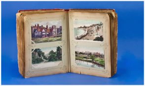 Post Card Album Containing Approx 300 Mixed Cards, Lots Of Topographical, Some Real Photos, Glamour