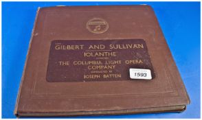 Columbia Records, record folder containing Gilbert & Sullivan Iolanthe. The Columbia Light Opera