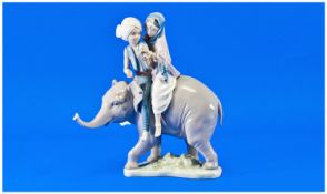 Lladro Figure ``Hindu Children``. Model number 5352, issued 1986. Height 9 inches. Mint condition.