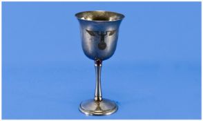 WW2 Presentation Goblet with German eagle mark.