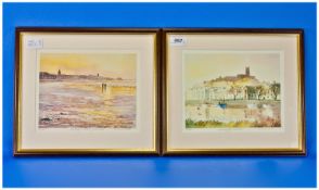 Richard Wood. Two Limited Edition Signed Prints. Pencil signed lower right, 15/500. 1. Evening