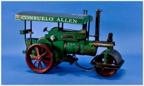 Vintage 1960`s Metal Model Steam Tractor `Consuelo Allen` Working order, 8`` in height, 13`` in