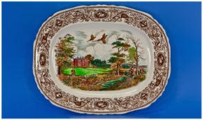 Masons Ironstone England Large Platter ``Masons Game Birds``, Longton Hall, Staffordshire. 16.75
