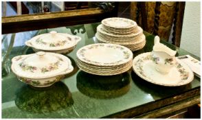 J&G Meakin Part Dinner Service `Old Abbey` Design. Comprising 6 Large Dinner Plates, 6 medium