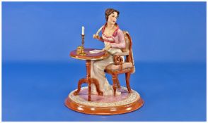 Jane Austen`s Elizabeth from Pride and Prejudice Figure, limited edition A1754/9500, showing her