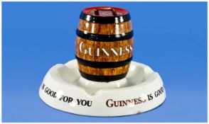 Mintons ``Guinness is Good for You`` Ceramic match striker and ashtray. c.1920`s. Advertising