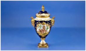 Coalport Limited Edition Lidded Urn, to commemorate Liverpool Cathedral 1904-1978. Number 49/100.