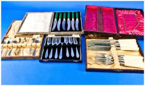 Collection Of Boxed Flatware, mostly EPNS.