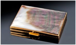 French Made Gilt and Mother of Pearl Compact.