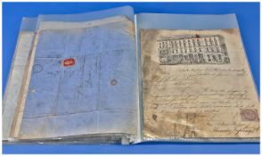 Collection of Old Documents including various purchase receipts, letters and ledgers. Dated from