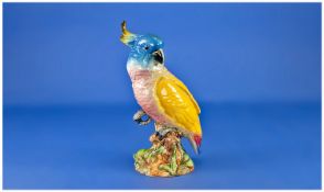 Beswick Bird Figure `Cockatoo` small, Model number 1180. Designer Arthur Gredington, 8.5`` in