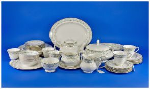 Royal Doulton Fine Bone China 45 Piece Part Tea And Dinner Service, `Candice` Pattern. H5142.