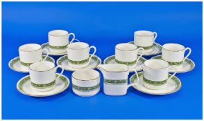 Royal Doulton 14 Piece Tea Service. Comprises 6 cups and saucers, milk jug and sugar bowl. `