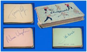 Tommy Cooper Original Autograph together with other celebrities from the 1950`s.