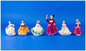 Royal Doulton Small And Miniature Figures, 6 In Total. 1, `Vanity` HN 2475, height 5.25 inches.