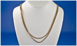 Victorian Quality 9ct Gold Guard Chain. c.1880-1900. 29.4 grams. 56 inches in length.