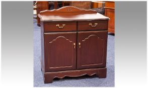 Rossmore Fine Modern Furniture. Top Quality Polished Mahogany Cabinet Chest, with two small