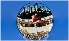 Moorcroft Father Christmas Coaster ``Christmas in the Potts``. Designer Vicky Lovatt, date 2012. 4.
