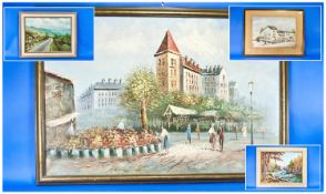 Four Various Framed Paintings Comprising `Pennine Country, Yorkshire` Landscape, Robert Daltry