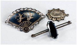A Collection of Vintage Silver Brooches. 3 in total.