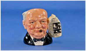 Royal Doulton Character Jug `Winston Churchill` D6934 small. Designer Stanley J.Taylor. 4`` in