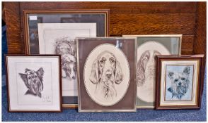 Five Different Prints Of Dogs, including two from Pollyanna Pickering.