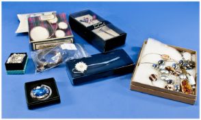 Silver Bracelet, Pendant & Ring together with costume jewellery, bookmarks & family tree photo
