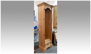 Solid Pine Bookcase/Display Cupboard. 79`` in height, 21`` in width