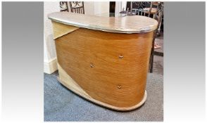 1950`s Drinks Bar, crescent shape with star studded decoration. 36 inches in height.