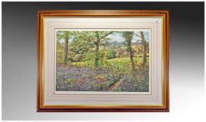 `Summer Lakeland Scene with Sheep in Distance`- framed limited addition signed print. signed in